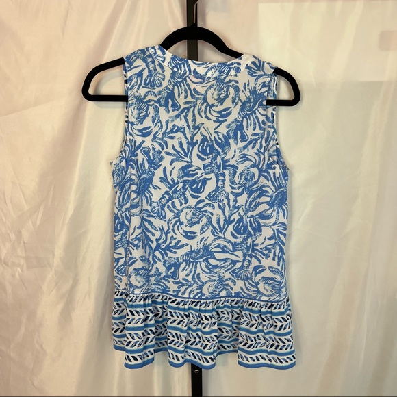 Lilly Pulitzer Gramercy Blue and White Tank Top, size XS - Picture 8 of 8